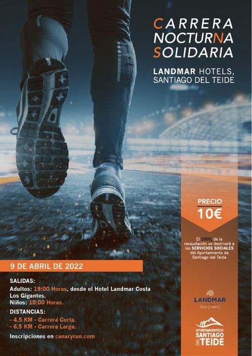 MÁS DE 350 ATLETAS PARTICIPARÁN ESTE SÁBADO EN LA IX EDICIÓN DE LA CARRERA NOCTURNA SOLIDARIA LANDMAR SANTIAGO DEL TEIDE