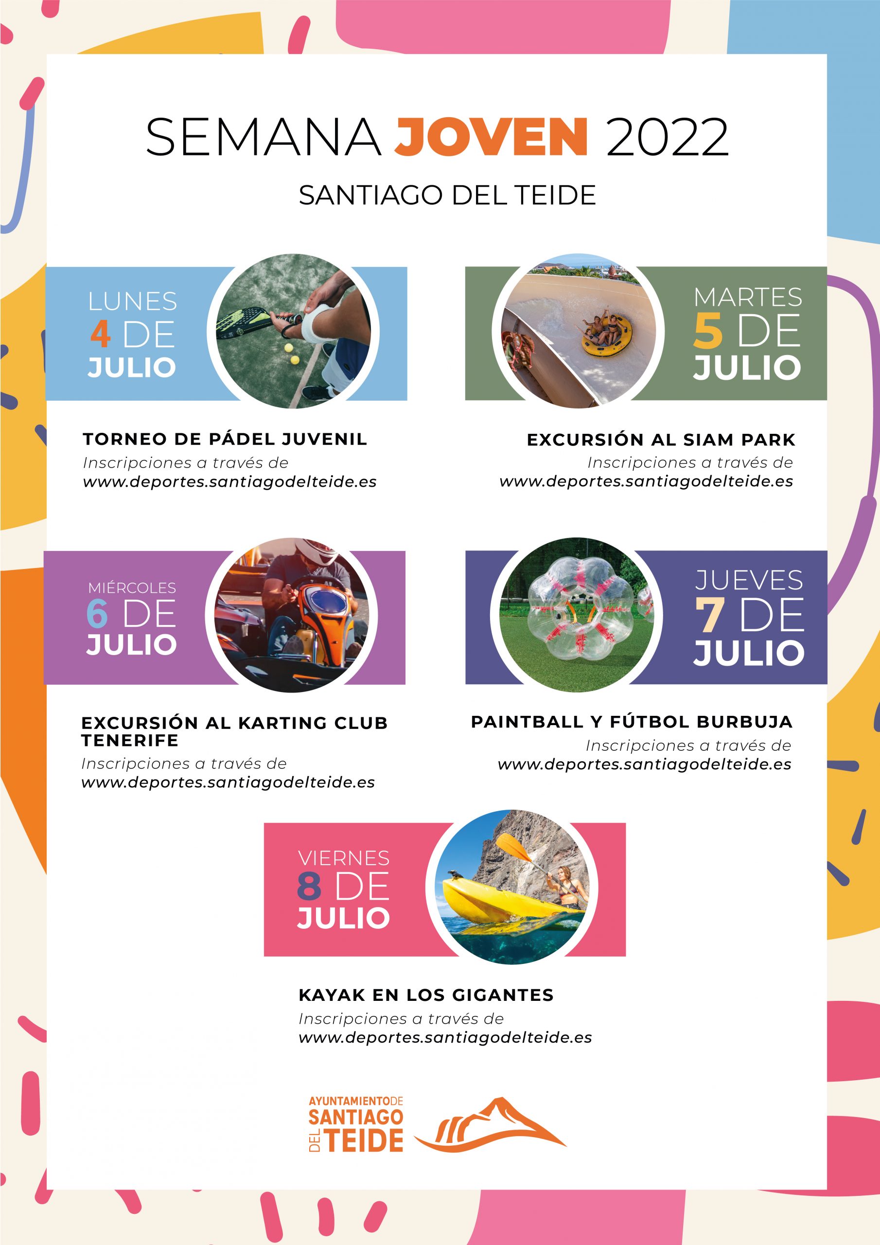 EL AYUNTAMIENTO ORGANIZA UNA NUEVA EDICIÓN DE LA SEMANA JOVEN DE SANTIAGO DEL TEIDE 2022