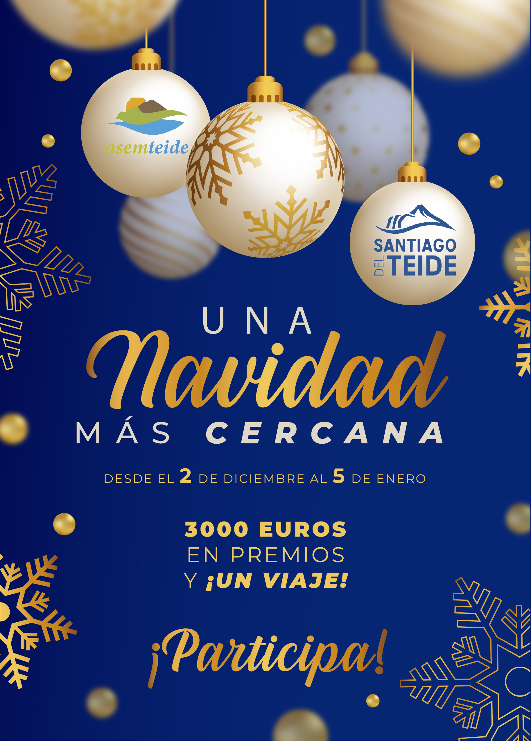 Santiago del Teide sortea un viaje y 3.000€ en cheques-regalo con su campaña comercial “Una Navidad más Cercana»