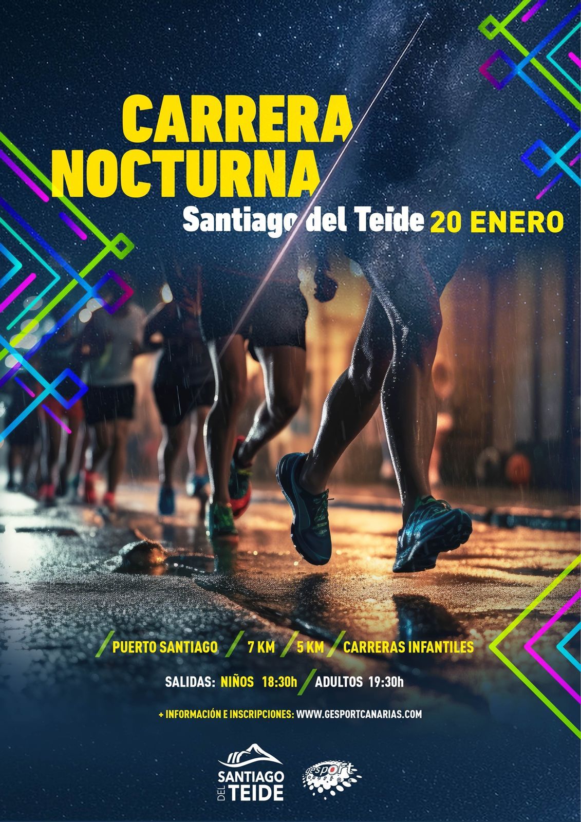 Más de 450 atletas participarán este sábado en la XI edición de la Carrera Nocturna de Santiago del Teide