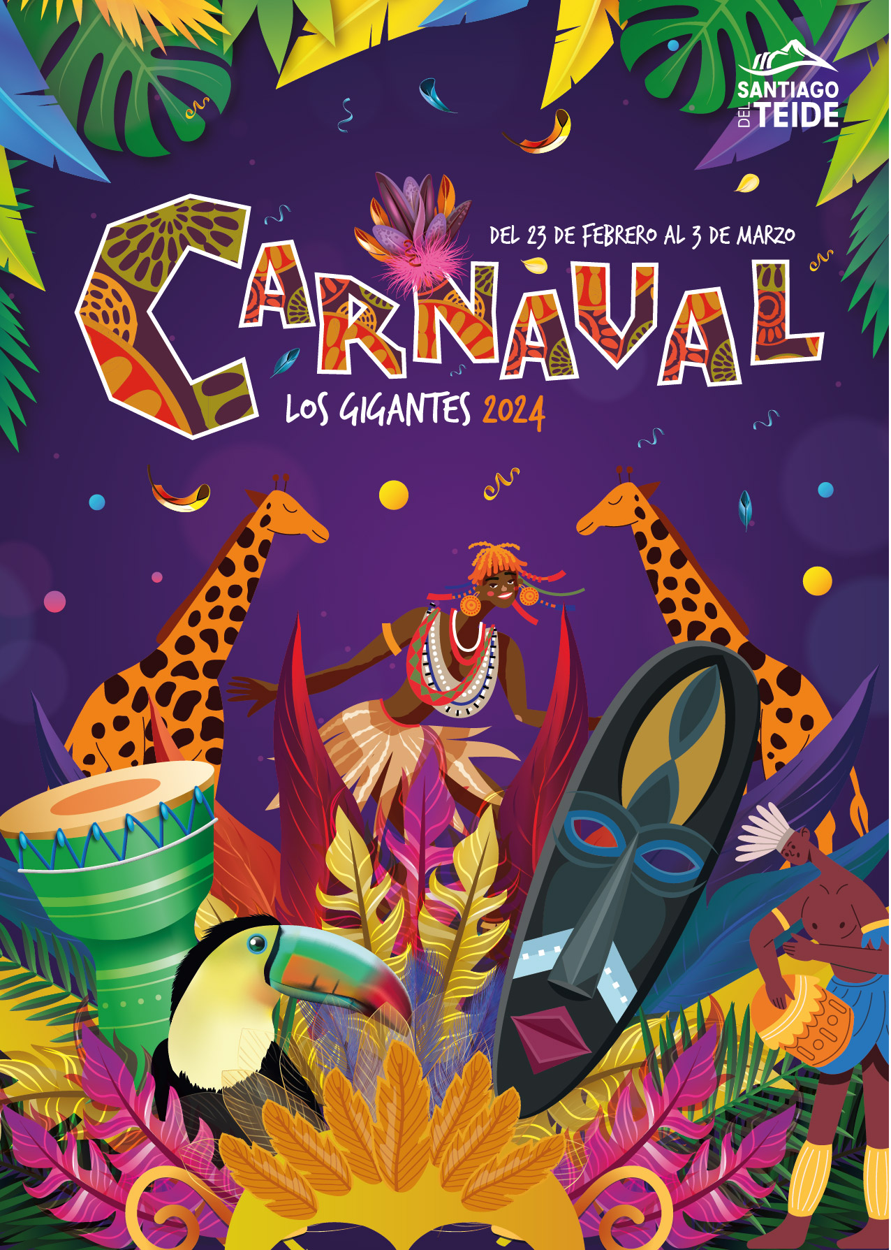 Los Gigantes se prepara para vivir su carnaval con la alegoría de la Sabana Africana