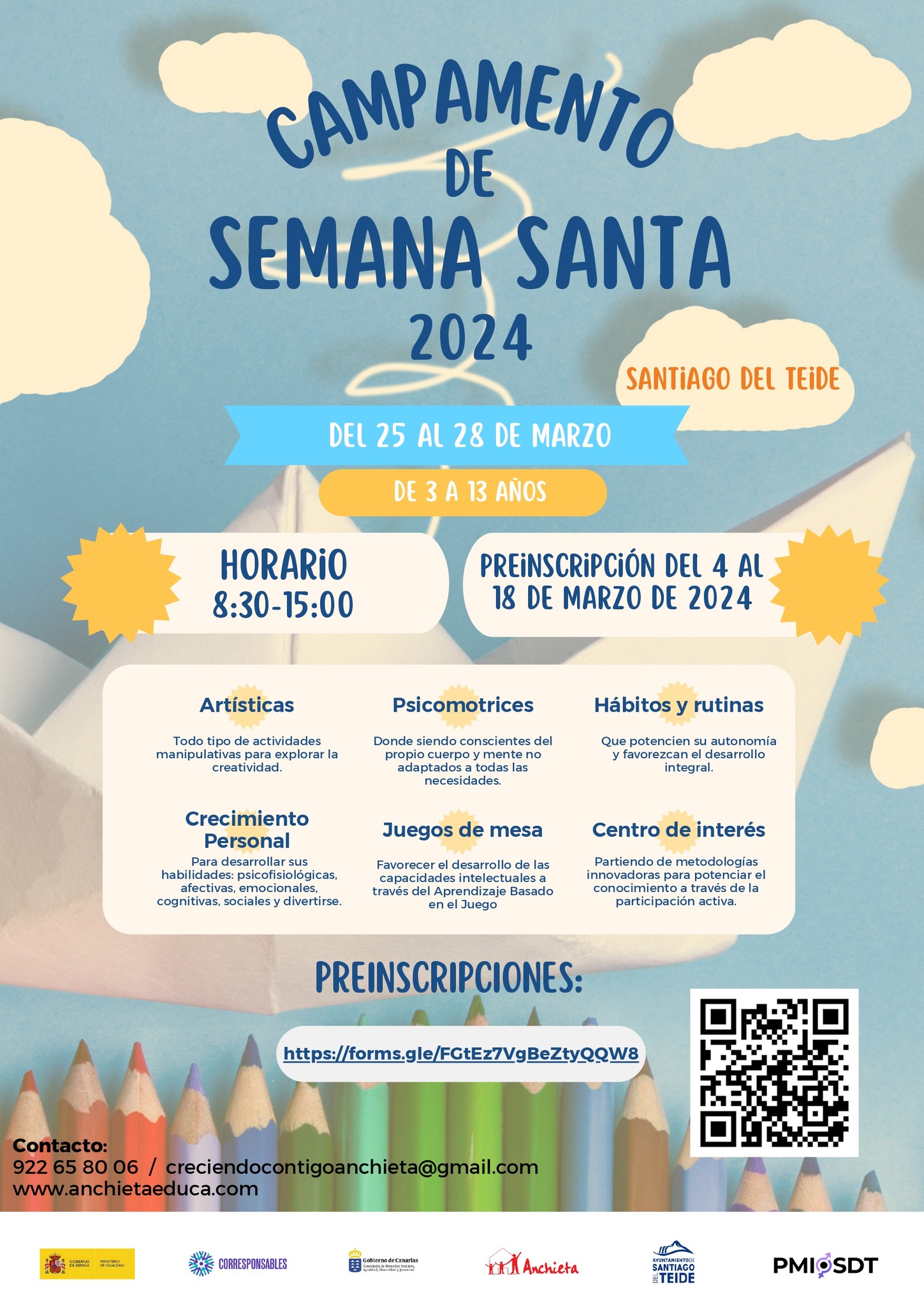 El ayuntamiento organiza un campamento gratuito de Semana Santa para niños del municipio
