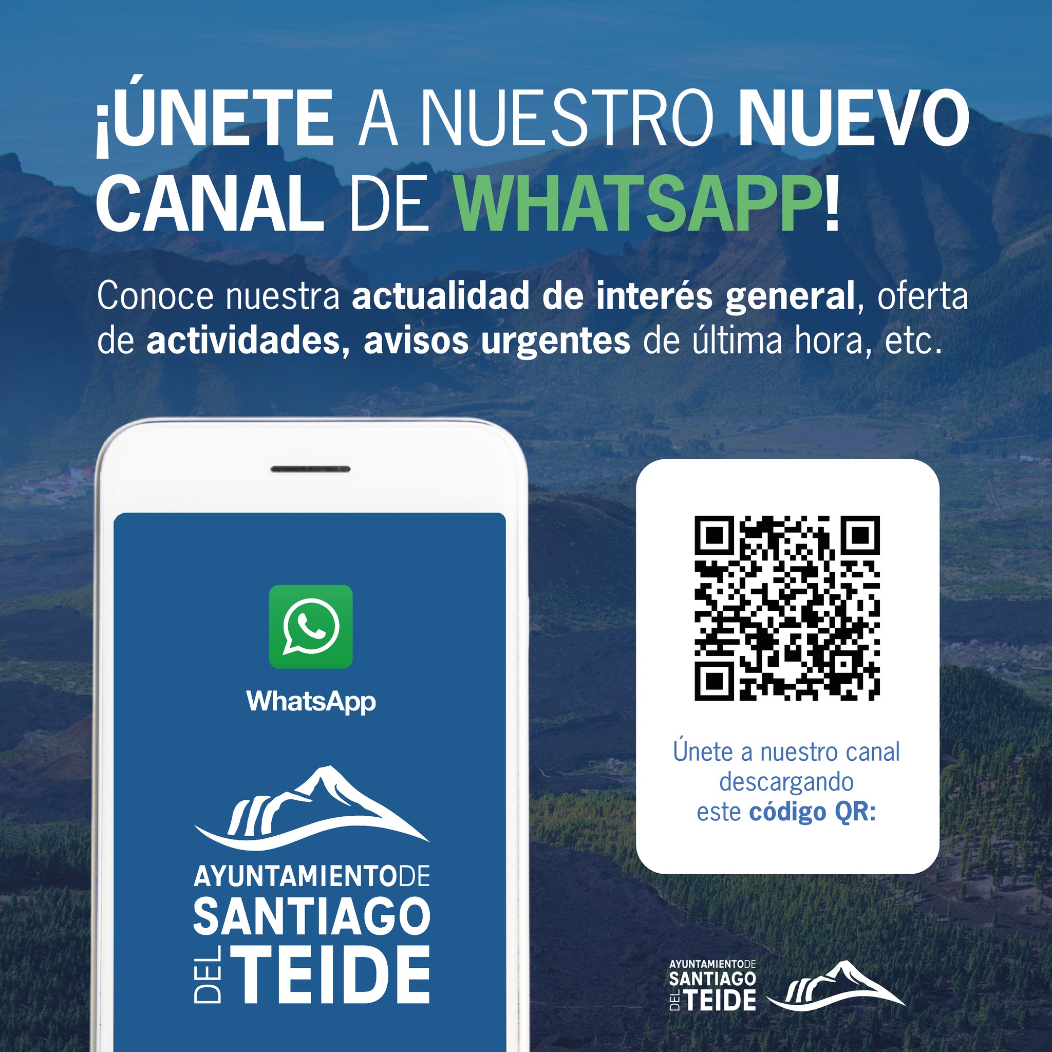 El Ayuntamiento de Santiago del Teide estrena canal de WhatsApp para difundir información municipal