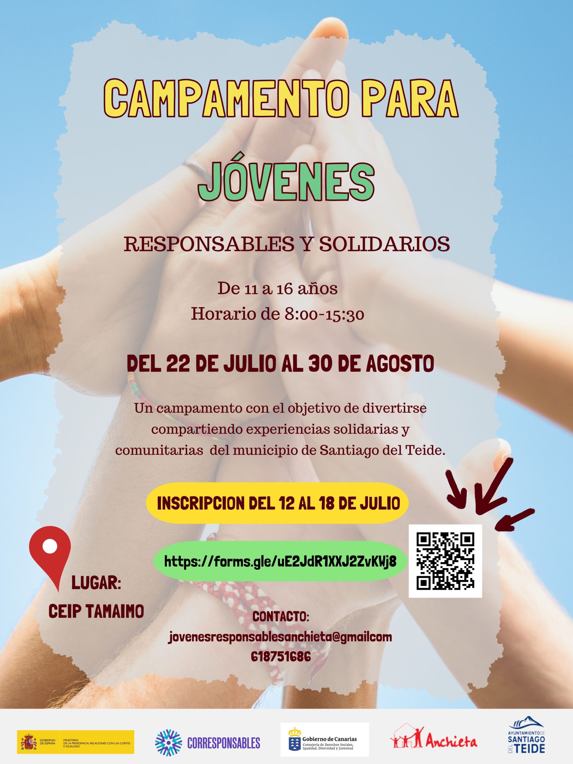 El ayuntamiento organiza el campamento gratuito para Jóvenes Responsables y Solidarios 2024 del Proyecto Creciendo Contigo