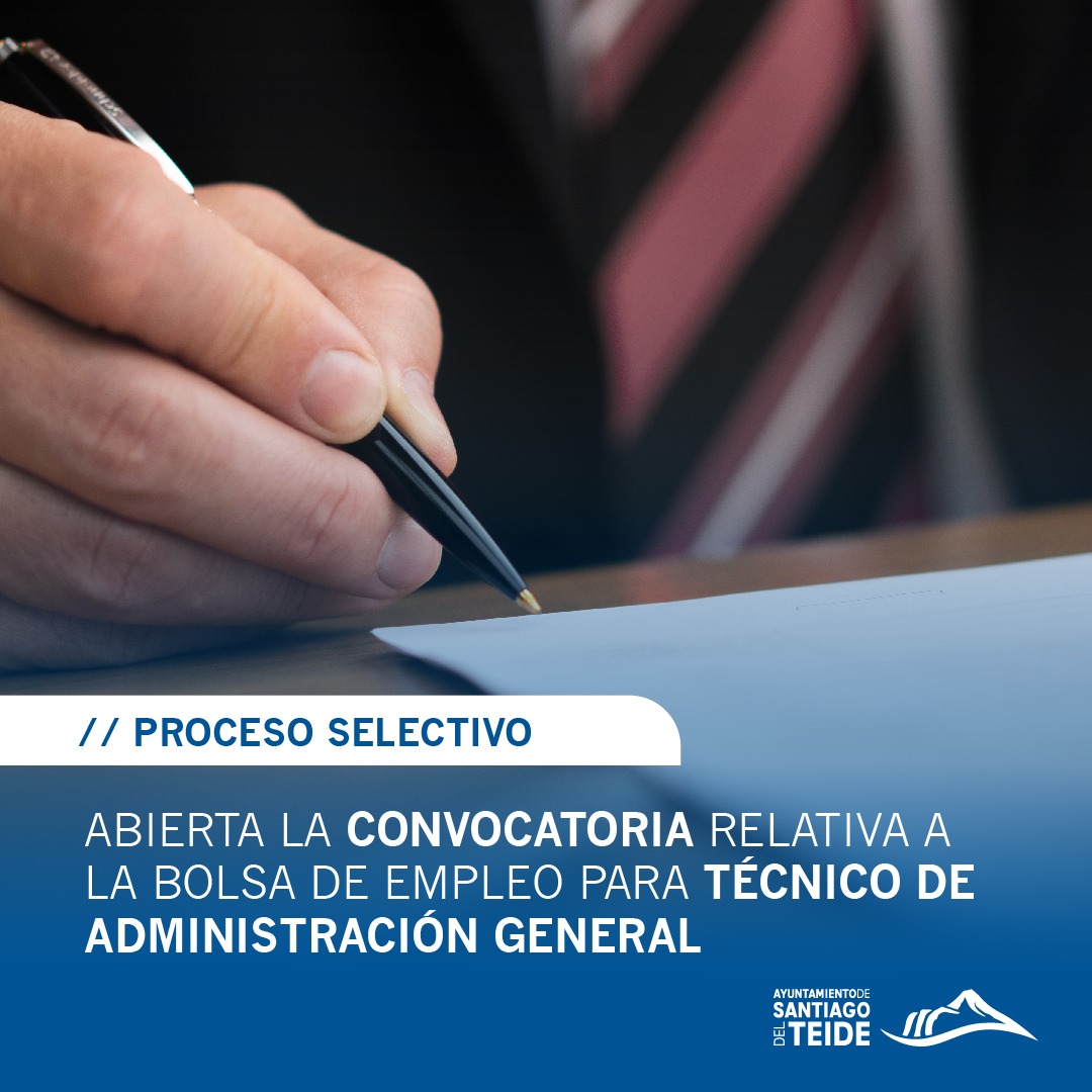 El ayuntamiento convoca proceso selectivo para la configuración de una lista de reserva de Técnico/a de Administración General
