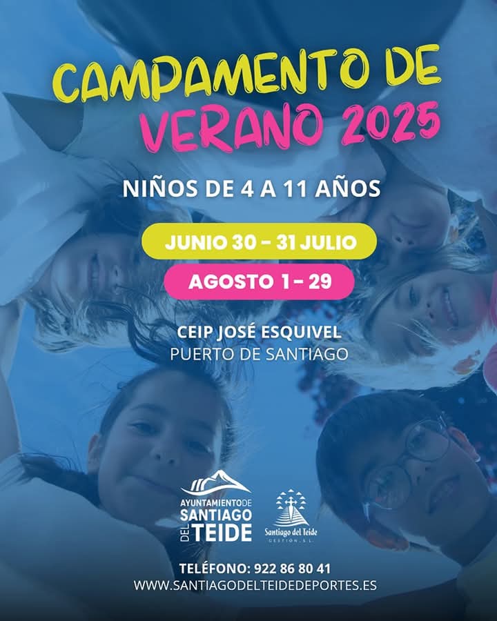 Se abre la matrícula para el campamento de verano de Santiago del Teide 2025